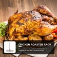 thumbnail image 2 of Stainless Steel Roaster Pan Vertical Roaster Rack Grilled Chicken Rack Tray Chicken Roasting Tray, 2 of 8