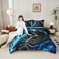 thumbnail image 4 of Castle Fairy Abstract Skeleton 2pcs Bedding Comforter Set,Happy Halloween Twin Comforter Sets,Gothic Style Breathable Bedding Set,Breathable Exotic Home Decor,Reversible, 4 of 8