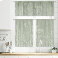 thumbnail image 3 of Floral Kitchen Curtains Small Wildflower Cafe Curtains Green Leaves Plant Botanical Rod Pocket Farmhouse Sage Herb Living Room Bedroom Window Drape Treatment Fabric 2 Panels 27.5 x 39 Inch, 3 of 4