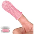 thumbnail image 3 of 2 cepillos de dientes de silicona para perros, diseño ergonómico, fáciles de usar, blancos., 3 of 5