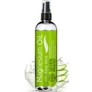 Magnesium Oil Spray with Aloe Vera = Less Itching, More Relief for Sensitive Skin - Made in the USA by Seven Minerals