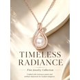 thumbnail image 4 of TANGPOET Sterling Silver Rose Gold Plated White Pearl Necklace Women, 4 of 5