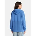 thumbnail image 3 of Time and Tru Women's Mixed Media Hoodie, Sizes XS-XXXL, 3 of 5