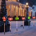 thumbnail image 5 of Iumwxz Led Christmas Solar Lights Santa Sleigh Snowman Gift Box Modeling Warm Color Mode Solar Ground Lights Holiday Outdoor Garden Patio Decoration xmas decorations&nbsp;clearance, 5 of 5
