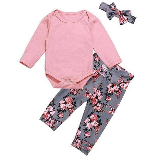 Ensemble de vêtements pour bébé fille à Coton et lin sans manches hauts +  pantalon à fleurs + bandeau nouveau-né pour bébé filles Rose - Cdiscount  Prêt-à-Porter