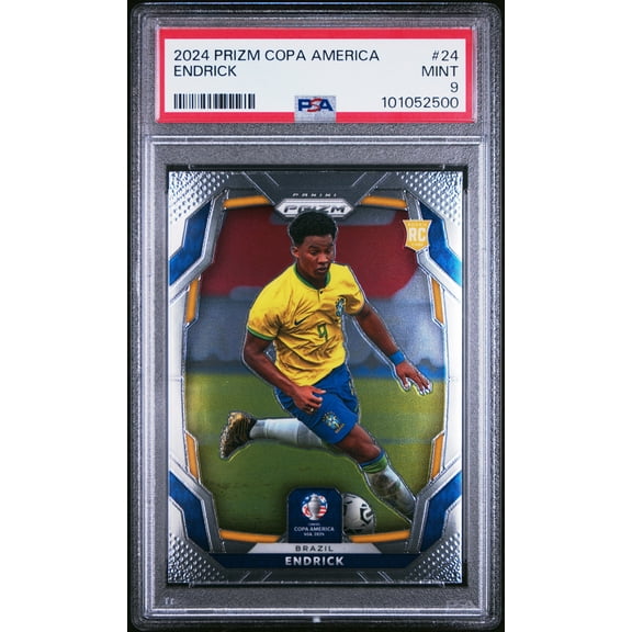 PSA 9 Endrick 2024 Panini #24 Prizm Rookie Card Brazil/Real Madrid