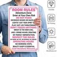 thumbnail image 2 of 8x12 Inch Funny Room Rules Sign - Cute Room Rules Sign Pink Preppy Room Bedroom Decor for Teen Girls, Ideal Gift for Birthdays and Holidays, Perfect for Tween Rooms and Fun Room Decorations, 2 of 5