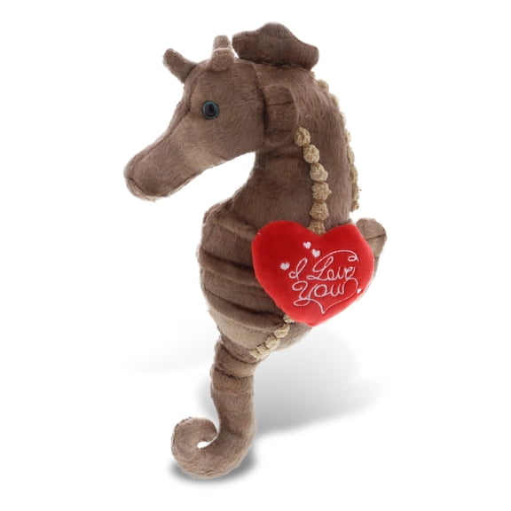 Dollibu I Love You Heart Baby Soft Plush Seahorse - 11.75 inches