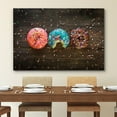 thumbnail image 2 of wall26 Canvas Print Wall Art Strawberry, Blueberry &amp; Chocolate Sprinkled Donuts Fruit Food Photography Realism Chic Scenic Colorful Multicolor Ultra for Living Room, Bedroom, Office - 24&quot;x36, 2 of 5