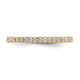 thumbnail image 3 of 14K Yellow Gold Ring Band Eternity Diamond Round Polished U Shared Prong 1 2ct , Size 6, 3 of 4