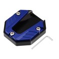 thumbnail image 1 of Unique Bargains 1pcs Universal Motorcycle Kickstand Pad CNC Side Stand Foot Extension Support Plate Blue, 1 of 6