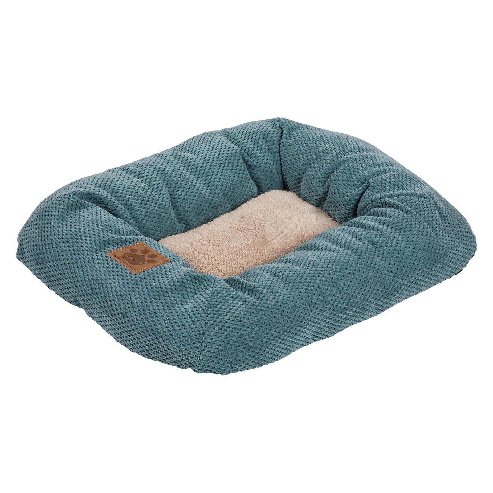 Precision Snoozzy Mod Chic Low Bumper Pet Bed Mat Teal Small 25 x