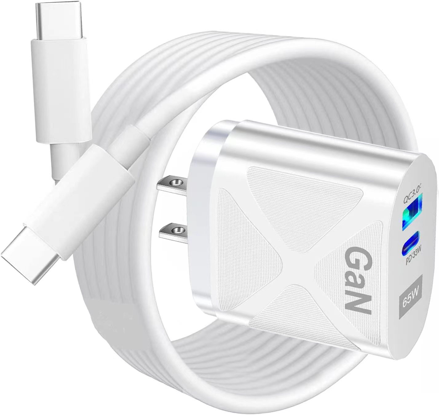 Qzgyoool Universal USB C Charger Set with Multi Adapter for iPad & Phone, 5V 60Hz, Cable Included