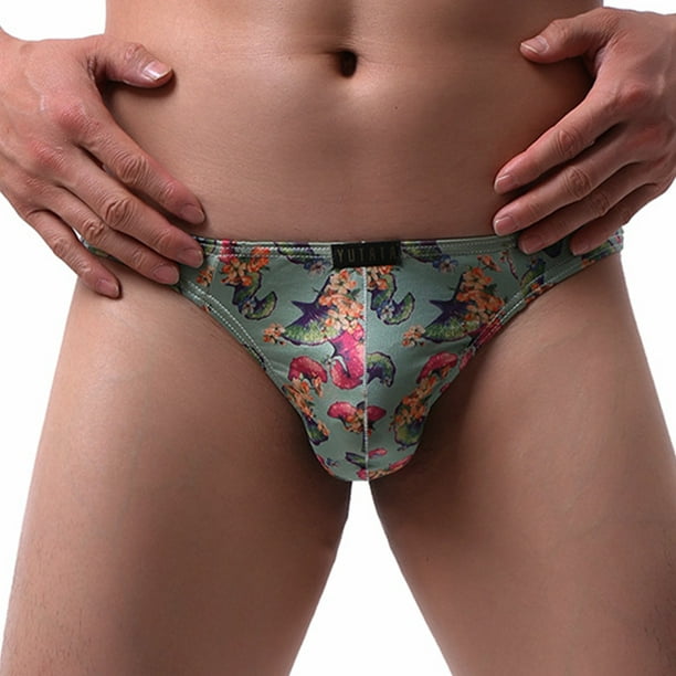 RXIRUCGD Men's Underwear Fashion Ice Silk Panties Briefs Fashion