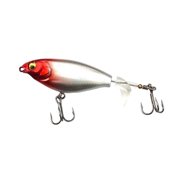 Señuelos de pesca para lubina, señuelo de lubina con cola giratoria flotante para lubina Rojo