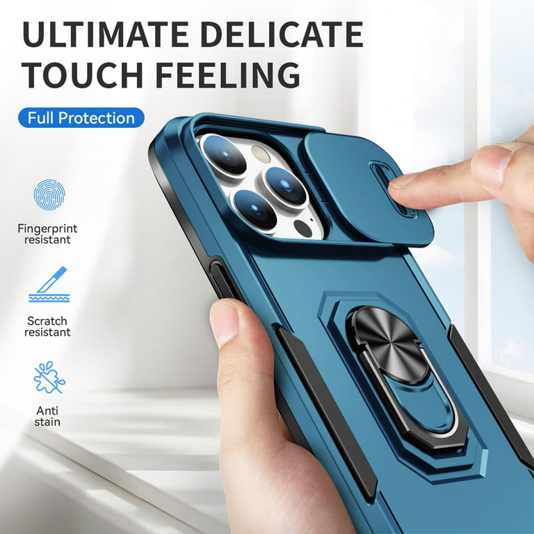 for iPhone 14 Pro Max Hard Case, with Camera Cover & Kickstand Holder, Built-in 360°Rotate Ring Stand Anti-scratch Drop Protection Magnetic Phone Case for iPhone 14 Pro Max Hard Case, with Camera Cover & Kickstand Holder, Built-in 360°Rotate Ring Stand Anti-scratch Drop Protection Magnetic Phone Case