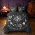 thumbnail image 3 of Homewish Twelve Constellations Twin Bedding, Boho Astrology Horoscope Bedding Comforter Set, Black Reversible 7pcs, 3 of 7