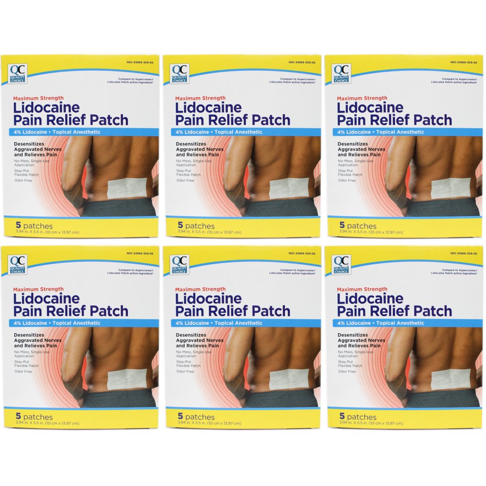 Quality Choice Maximum Strength Lidocaine Pain Relief Patch 4%