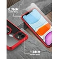thumbnail image 7 of iPhone 11 Case, [ Military Grade ] with [ Glass Screen Protector] 15ft. Drop Tested Protective Case | Kickstand | Compatible with Apple iPhone 11 Case -Red, 7 of 7