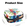 thumbnail image 2 of Sanitary Napkin Storage Bag for Girls Women, Portable First Period Pads Bag Tampons Holder Girls Travel Makeup Bag, Large Capacity Watercolor Parrot Tropical Plant Leaf Pattern, 2 of 6