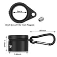 thumbnail image 1 of 4 Pcs Flag Pole Rings Aluminum Alloy Mounting Rings 360 Degree Rotating Flagpole Anti Wrap Flag Pole (1 Inch Black), 1 of 6