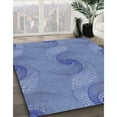 thumbnail image 2 of Ahgly Company Indoor Round Patterned Sky Blue Dress Blue Area Rugs, 3' Round, 2 of 6