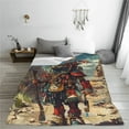 thumbnail image 5 of Fuzoiu Tribal Futuristic Warrior Print Ultra-Soft Micro Fleece Blanket,All Seasons Flannel Throw, Lightweight Blanket for Bed, Sofa, Couch, Movie Night, Camping, and Travel-80"x60", 5 of 7