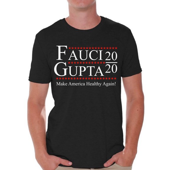 Awkward Styles Dr Fauci Shirt for Men Dr Gupta Shirts President Fauci Gupta 2020 T-shirt Men's Wash Your Hands Shirts Short Sleeve T-Shirt Make America Healthy Again Shirt for Men