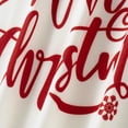 thumbnail image 5 of Inevnen Christmas Family Pajamas Matching Set Tree Letters Print T-shirt with Snow Print Pants, 5 of 6