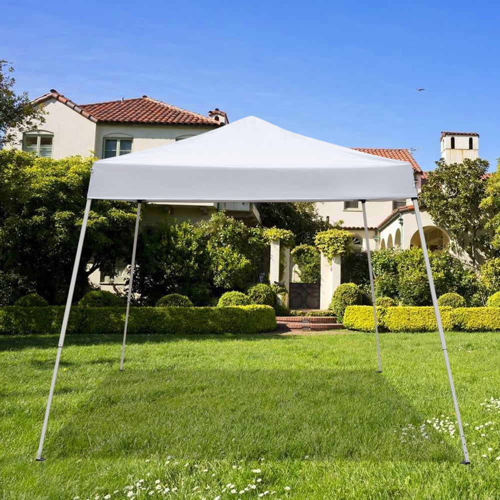 Aimee Lii 118"x118" Canopy Tent Awnings for Decks, Backyard Canopy Gazebo, Awnings for Patio Waterproof, Outdoor Patio Awnings for Party Camping BBQ Events, White