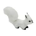 thumbnail image 3 of Plush Squirrel Ornament Miniatures Craft Thanksgiving Plush Stuffed Squirrel white, 3 of 8