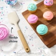 thumbnail image 5 of Mainstays Kitchen Spatula, Silicone Head and Faux Bamboo Handle, Light Gray, 5 of 10