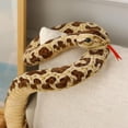 thumbnail image 4 of Serpiente gigante de peluche, juguetes de peluche, simulación de serpiente, juguetes suaves, serpiente falsa, accesorios de truco, marrón, 2 metros, 4 of 7