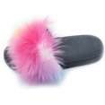 thumbnail image 1 of ORUYROP Women Artificial Fur Slide Slippers Soft Furry Open Toe Slip On Sandals, 1 of 3