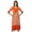 Orange, variant on Bimba Womens Orange Printed Rayon Kurti Straight Ladies Kurta 3/4 Sleeve Clothing