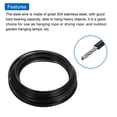 thumbnail image 3 of Uxcell 49FT Stainless Steel Cable Railing Kit, 1/8" Vinyl Coated 7x7 Strand Wire Rope with Loop Sleeves and Thimbles Black, 3 of 7