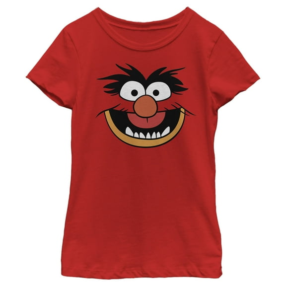 Girl's The Muppets Animal Costume  Graphic Tee Red X Small