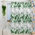 thumbnail image 3 of Green Floral Shower Curtain Set, Waterproof Shower Curtains for Bathroom, Vintage Farmhouse Garden Flower Leaves Washable Fabric Cloth Bath Curtain for Bathtub Decoration with Hooks 48x72 Inches, 3 of 9