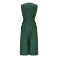 thumbnail image 5 of biudgviw Derss Jumpsuits for Women V Neck Sleeveless Tank Top Rompers One Piece Wide Leg Pants with Pockets Summer Work Outfits, 5 of 5