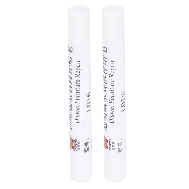 2 piezas de pintura para muebles, crayón reparador de suelos, lápiz de pintura para parches de arañazos, material de reparación de madera compuesta, blanco