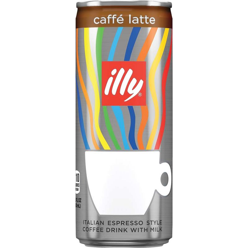 illy Ready To Drink Iced Coffee, Caffe Latte, 8.5 Fluid Ounce, 12 Pack