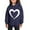 Navy, variant on Boys Girls Romantic Valentines Hoodie Long Sleeve Big Kids Casual Graphic Print Pullover Cozy Winter Fall Top Black 11-12 Years