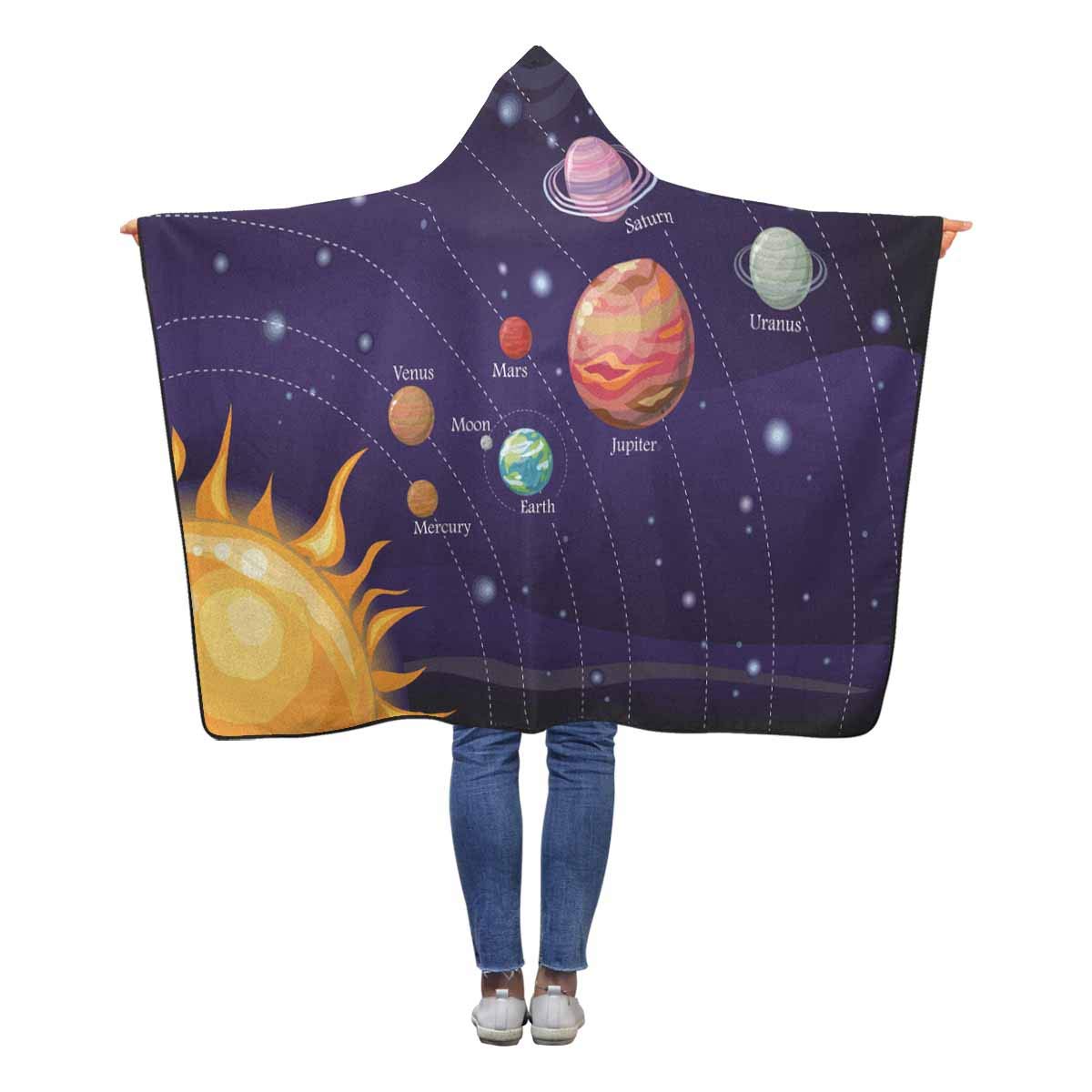 ASHLEIGH Outer Space Wearable Hooded Blanket 50x60 inches Kids