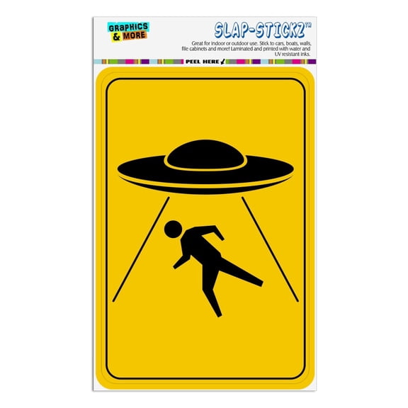 Alien Abduction Hazard Warning Sign Home Business Office Sign