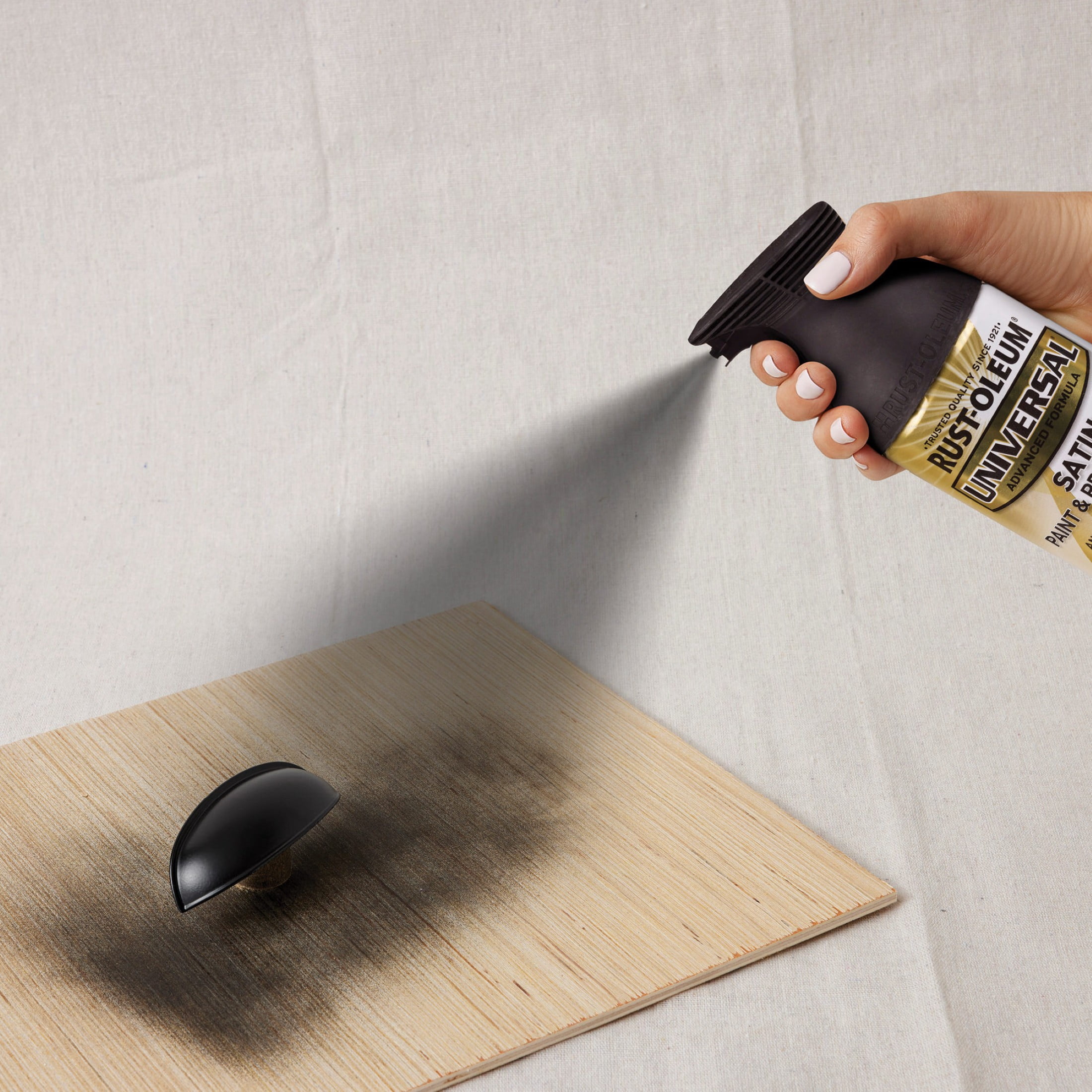(2 pack) Black, Rust-Oleum Universal Paint & Primer Satin Spray Paint-245197, 12 oz