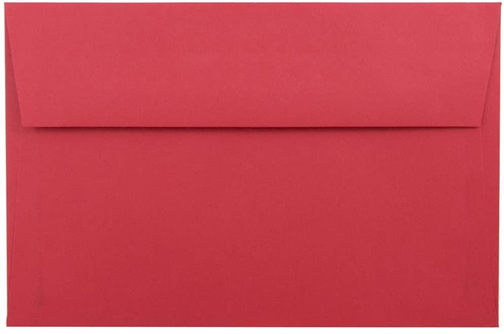 JAM PAPER A9 Umschläge Rot Recycelt – 14,6 X 22,2 Cm, 100 Stück, Für Einladungen & Karten