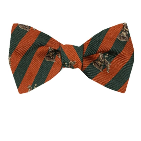 Men's Orange Peach Coral Silk Self Tie Bowtie Tie Yourself Bow Ties