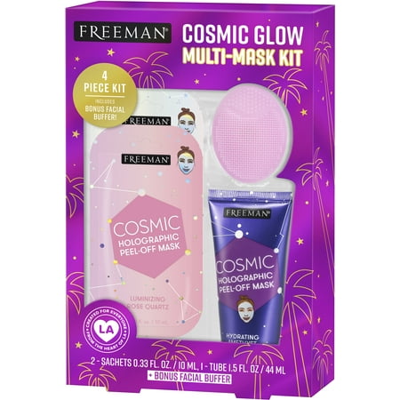 Freeman Limited Edition Holiday Cosmic Glow Facial Mask Kit, 4 Piece Set