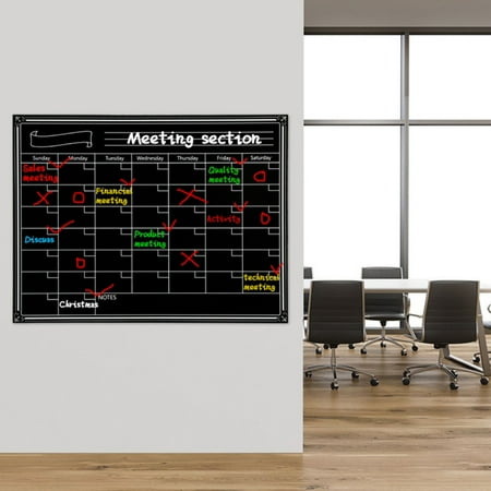 

WindC Home Office Reusable Magnetic Calendar Fridge Sticker with 3 Colored Markers