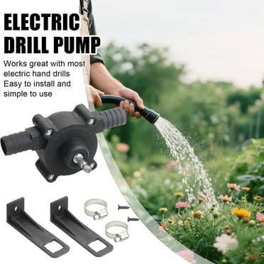 Drill For Water Transfer, Self-Priming Electric Drill Powered Portable Hand Drill Water Pump For Gasoline Oil Aquarium Garden, Cordless & Power-Free Operation, Fast Liquid